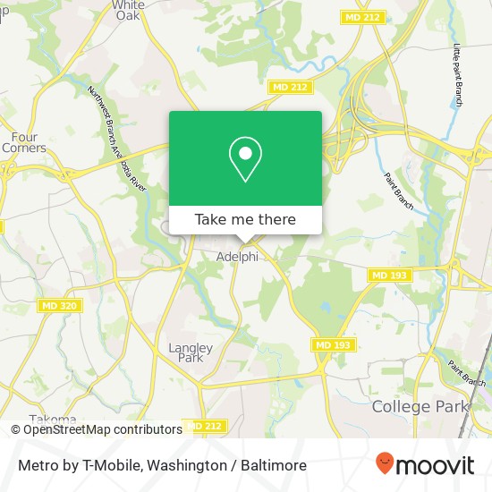 Metro by T-Mobile, 9125 Riggs Rd map