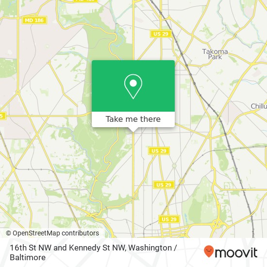 16th St NW and Kennedy St NW, Washington, DC 20011 map