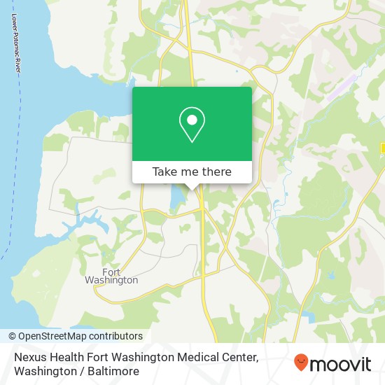Nexus Health Fort Washington Medical Center map