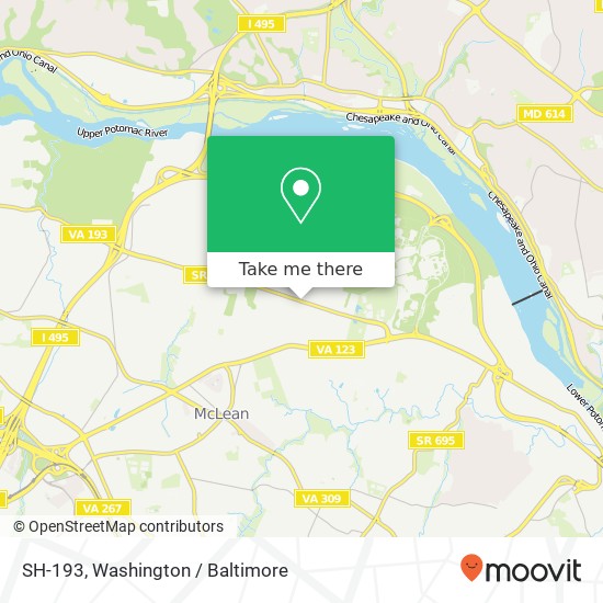 Mapa de SH-193, McLean, VA 22101