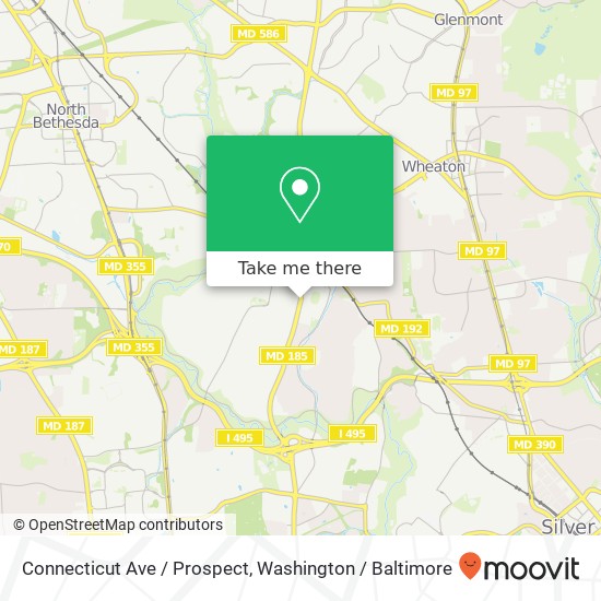 Connecticut Ave / Prospect, Kensington, MD 20895 map