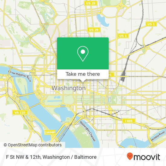 Mapa de F St NW & 12th, Washington, DC 20005