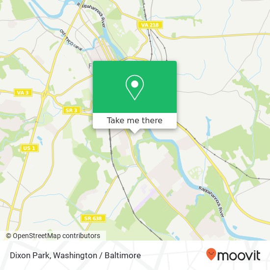 Mapa de Dixon Park, Beulah Salisbury Dr Fredericksburg, VA 22408