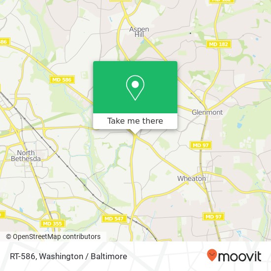 Mapa de RT-586, Silver Spring, MD 20902