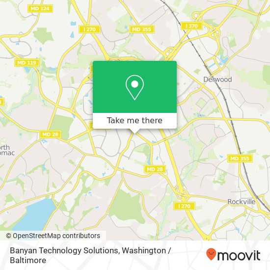 Mapa de Banyan Technology Solutions, 15005 Shady Grove Rd