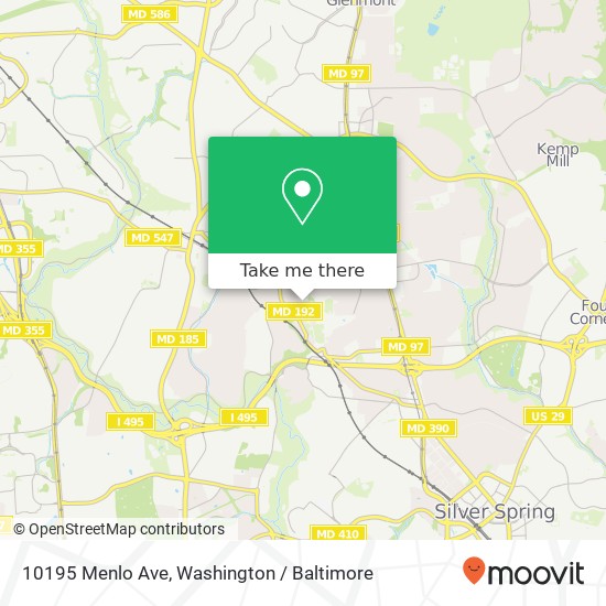 10195 Menlo Ave, Silver Spring, MD 20910 map