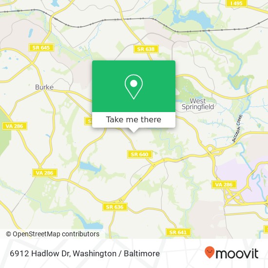 6912 Hadlow Dr, Springfield, VA 22152 map