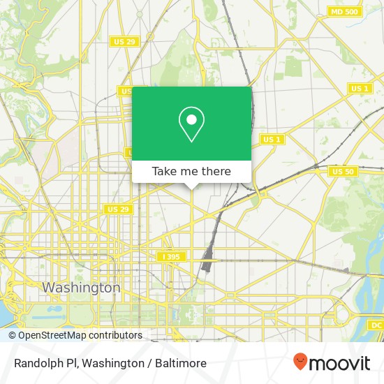Randolph Pl, Washington, DC 20002 map