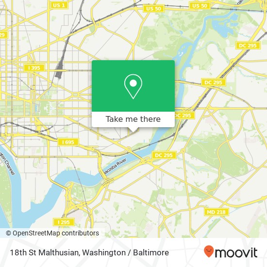 Mapa de 18th St Malthusian, Washington, DC 20003
