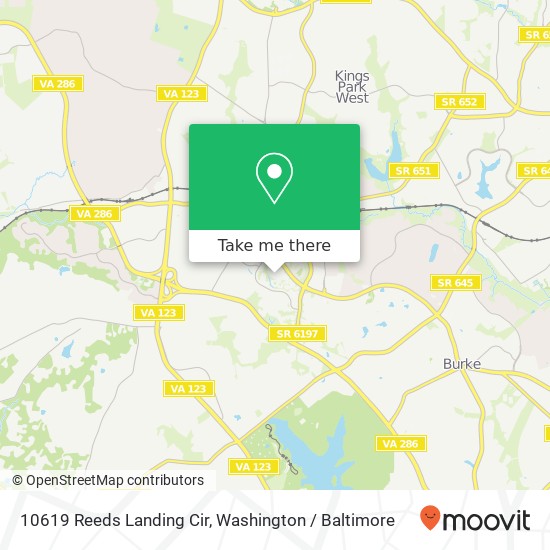 10619 Reeds Landing Cir, Burke, VA 22015 map