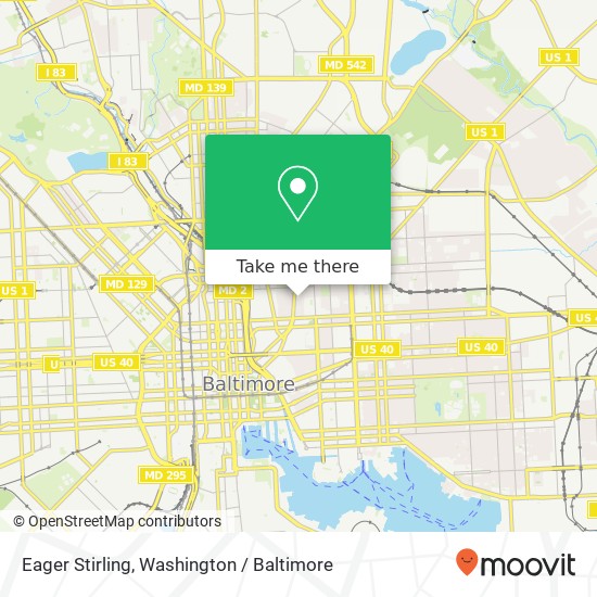 Eager Stirling, Baltimore (EAST CASE), MD 21202 map