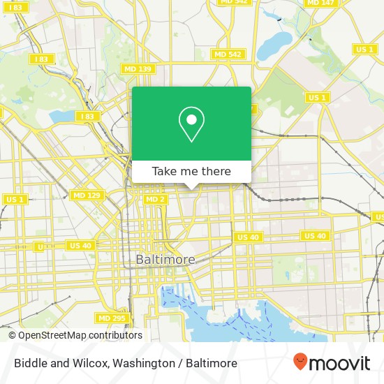 Biddle and Wilcox, Baltimore, MD 21202 map