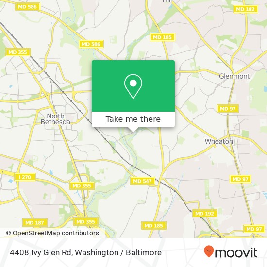 4408 Ivy Glen Rd, Silver Spring, MD 20906 map