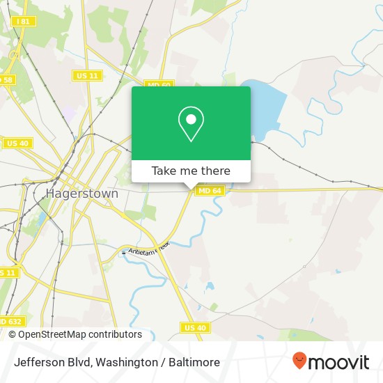 Jefferson Blvd, Hagerstown (NORTHERN), MD 21742 map