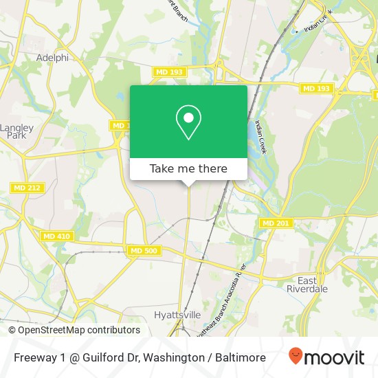 Mapa de Freeway 1 @ Guilford Dr, College Park, MD 20740