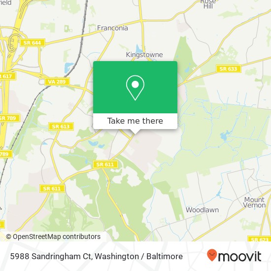 Mapa de 5988 Sandringham Ct, Alexandria, VA 22315