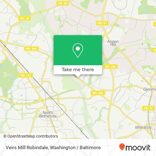 Mapa de Veirs Mill Robindale, Rockville, MD 20853