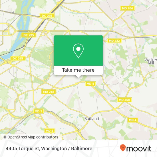 Mapa de 4405 Torque St, Capitol Heights, MD 20743