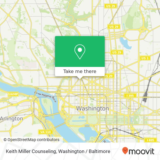 Mapa de Keith Miller Counseling, 1320 19th St NW Washington, DC 20036