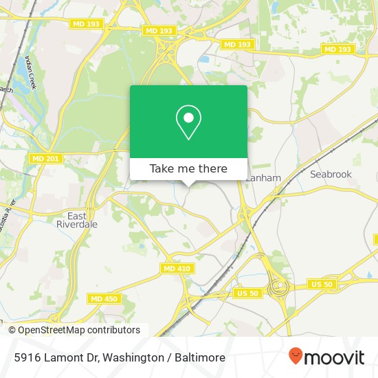 Mapa de 5916 Lamont Dr, New Carrollton, MD 20784