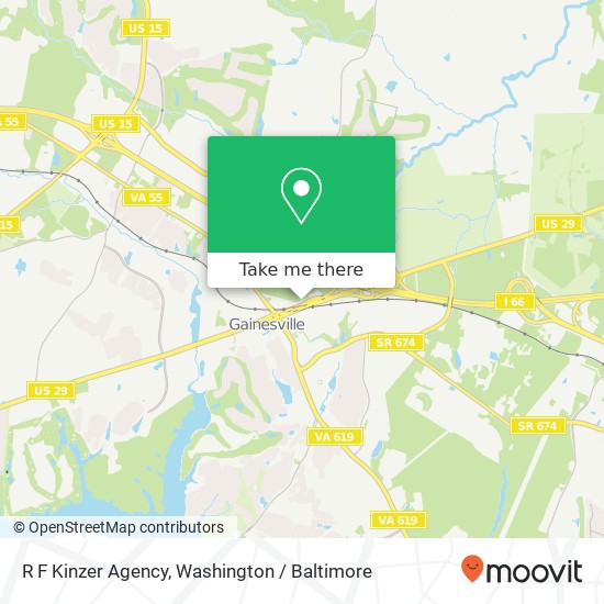 Mapa de R F Kinzer Agency, 14093 Daves Store Ln Gainesville, VA 20155
