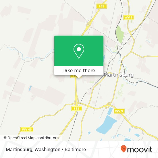 Mapa de Martinsburg