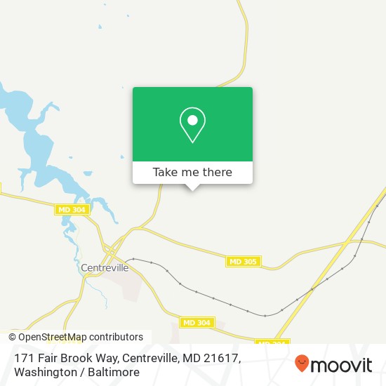 Mapa de 171 Fair Brook Way, Centreville, MD 21617