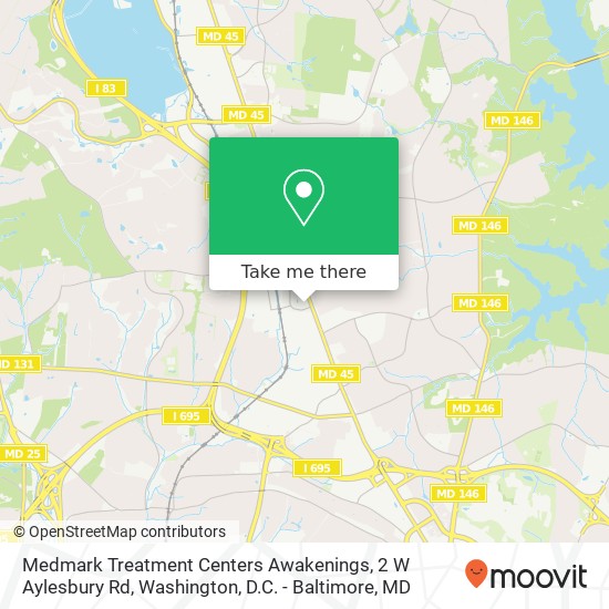 Medmark Treatment Centers Awakenings, 2 W Aylesbury Rd map