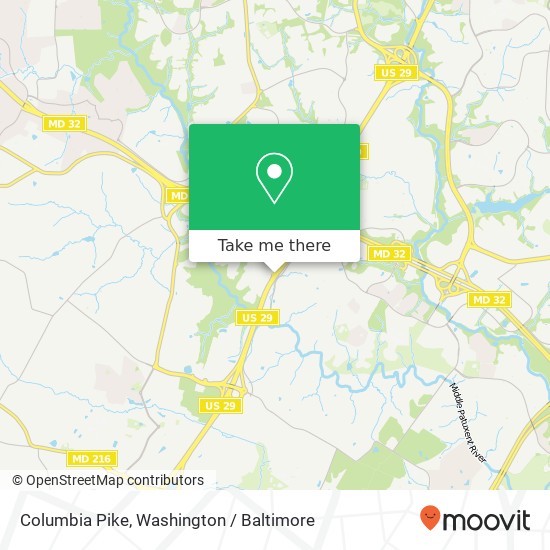 Mapa de Columbia Pike, Columbia, MD 21044