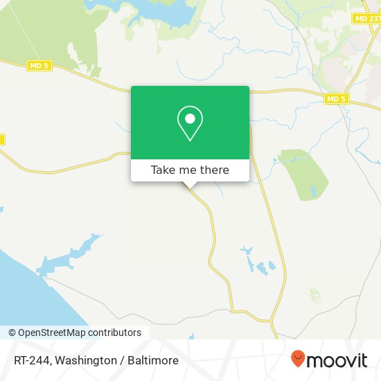 Mapa de RT-244, Leonardtown, MD 20650