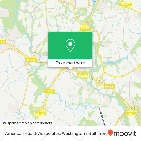 Mapa de American Health Associates, 10270 Old Columbia Rd