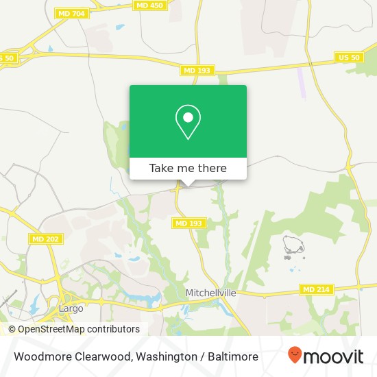 Mapa de Woodmore Clearwood, Bowie, MD 20721