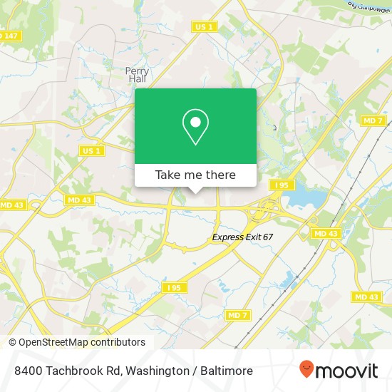 Mapa de 8400 Tachbrook Rd, Nottingham, MD 21236