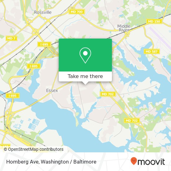 Homberg Ave, Essex, MD 21221 map