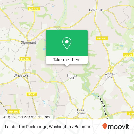 Mapa de Lamberton Rockbridge, Silver Spring, MD 20902
