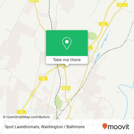 Mapa de Spot Laundromats, 268 Mid Atlantic Pkwy Martinsburg, WV 25404