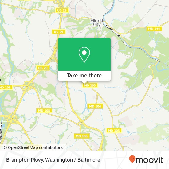 Mapa de Brampton Pkwy, Ellicott City, MD 21043