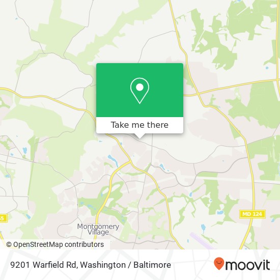Mapa de 9201 Warfield Rd, Gaithersburg, MD 20882