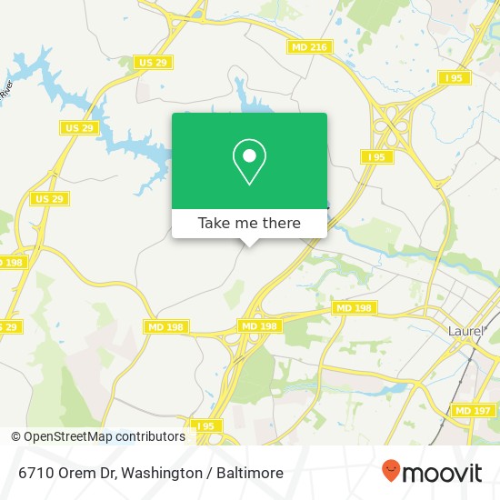 6710 Orem Dr, Laurel, MD 20707 map