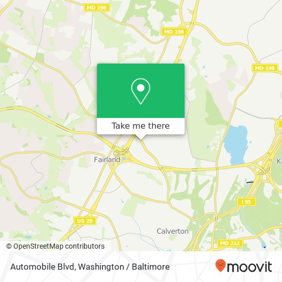 Mapa de Automobile Blvd, Silver Spring, MD 20904