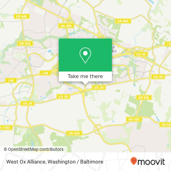 Mapa de West Ox Alliance, Fairfax, VA 22030