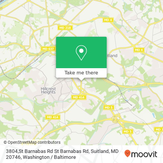 Mapa de 3804,St Barnabas Rd St Barnabas Rd, Suitland, MD 20746