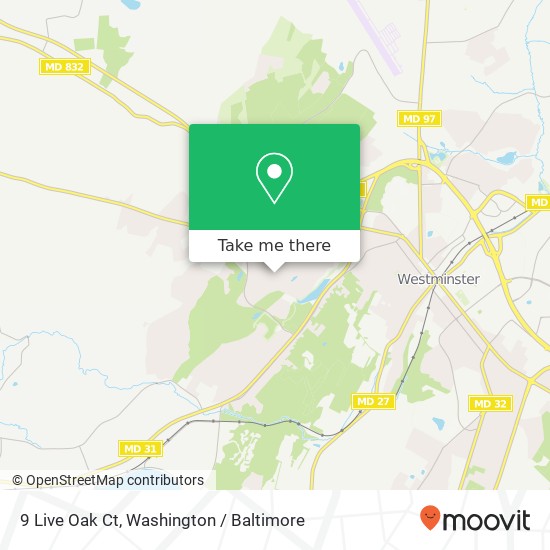 Mapa de 9 Live Oak Ct, Westminster, MD 21158