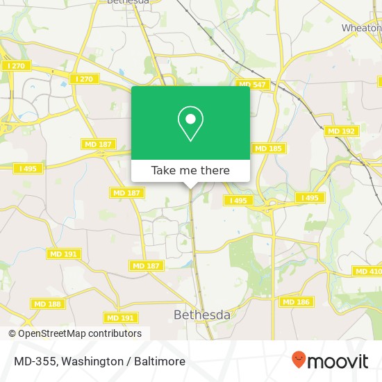 Mapa de MD-355, Bethesda, MD 20814