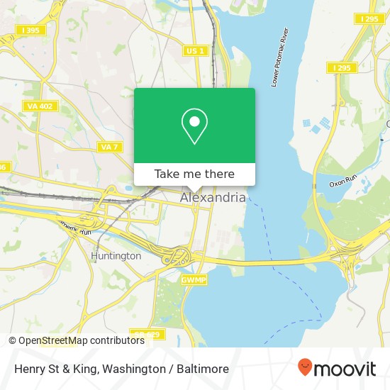 Mapa de Henry St & King, Alexandria, VA 22314