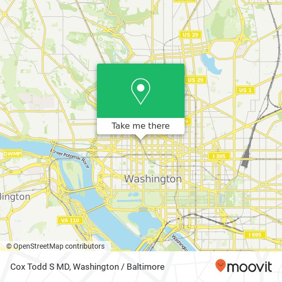 Mapa de Cox Todd S MD, 1133 Connecticut Ave NW