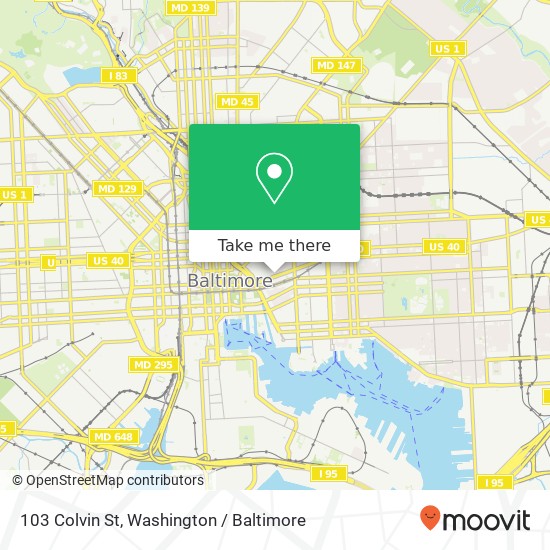 103 Colvin St, Baltimore, MD 21202 map