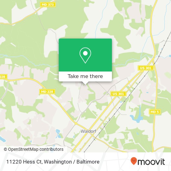 Mapa de 11220 Hess Ct, Waldorf, MD 20601