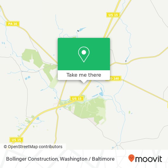 Bollinger Construction map