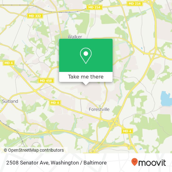 2508 Senator Ave, District Heights, MD 20747 map